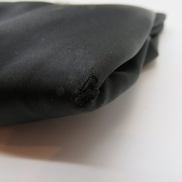 Vintage Handheld Clutch Chain Strap Black Satin Purse Bag Frame Evening Silver - Picture 4 of 12